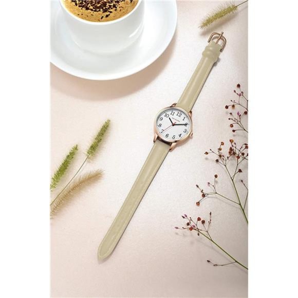 Women's Watch Elegant Watch for Women Leather Band Ladies Watch Waterproof - Picture 6 of 6